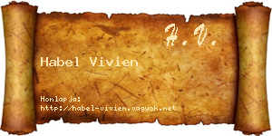 Habel Vivien névjegykártya